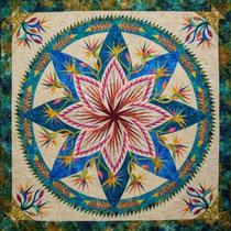 Paradise in Bloom wall quilt quiltworx pattern