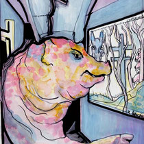 Sacerdótico, 2008. Tinta sobre papel 70x45 cm