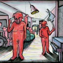 Otra forma de morir, 2007. Tinta sobre papel, 50x34 cm