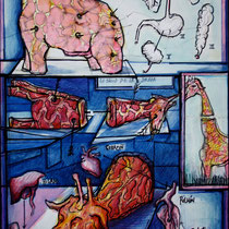 La salud de la jirafa, 2008.Tinta sobre papel, 50x70cm