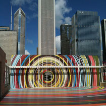View from the Art Institute of Chicago, Renzo Piano's Griffin Court of the Modern Wing