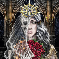 Gothic Fantasy Illustration " The Bride " art for licensing  / licensing artist