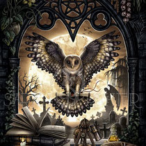 Gothic Fantasy Illustration " The Messenger " art for licensing  / licensing artist