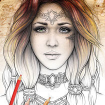 Quilline / Coloring Page - Gothic Fantasy von Sarah Richter