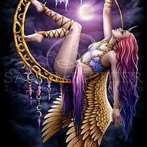 Gothic Fantasy Illustration " Aerial Angel " art for licensing  / licensing artist