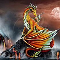Fantasy Dragon Illustration " Everly " art for licensing  / licensing artist
