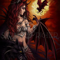 Gothic Fantasy Illustration " Lilith " art for licensing  / licensing artist