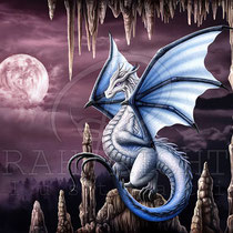 Fantasy Dragon Illustration " Violet " art for licensing  / licensing artist