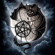 Gothic Fantasy Illustration " Full Moon " art for licensing  / licensing artist