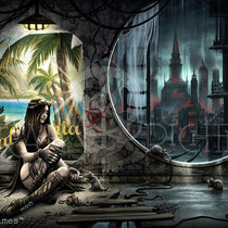 Gothic Fantasy Illustration " Lost Times " art for licensing  / licensing artist