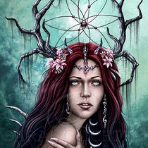 Gothic Fantasy Illustration " Dreamcatcher2 " art for licensing  / licensing artist