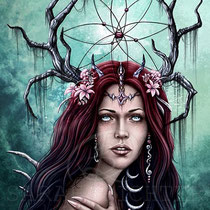 Gothic Fantasy Illustration " Dreamcatcher2 " art for licensing  / licensing artist