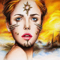 Gothic Fantasy Illustration "Shibalba" art for licensing  / licensing artist