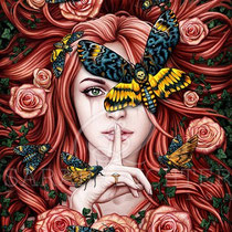 Gothic Fantasy Illustration " Lady Moth " art for licensing  / licensing artist