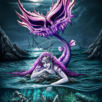 Gothic Fantasy Illustration " Davy Jones' Locker " art for licensing  / licensing artist