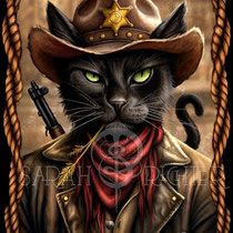 Gothic Fantasy Illustration " Billy the Cat - The Furrytails Family " art for licensing  / licensing artist