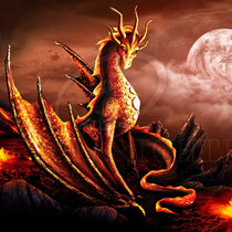 Fantasy Dragon Illustration " Alessa " art for licensing  / licensing artist