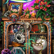 Fantasy Illustration " Curiosities II " art for licensing  / licensing artist