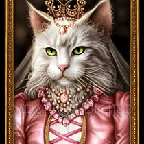 Gothic Fantasy Illustration " Purrincess - The Furrytails Family " art for licensing  / licensing artist