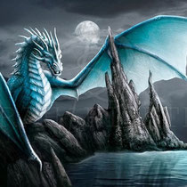 Fantasy Dragon Illustration " Cameron " art for licensing  / licensing artist