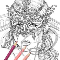 Venice / Coloring Page - Gothic Fantasy von Sarah Richter