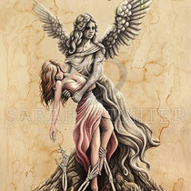 Gothic Fantasy Illustration " the eternal fight" art for licensing  / licensing artist