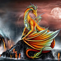 Fantasy Dragon Illustration " Nebulaya " art for licensing  / licensing artist