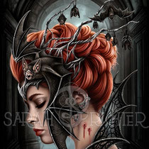 Gothic Fantasy Illustration " Queen of the night " art for licensing  / licensing artist