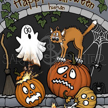 Greeting Card "Happy Halloween" art for licensing  / licensing artist