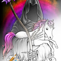 Metallicorn / Coloring Page Gothic Fantasy von Sarah Richter