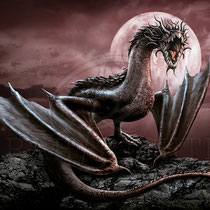 Fantasy Dragon Illustration " Darius " art for licensing  / licensing artist