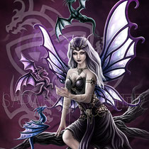 Gothic Fantasy Illustration " Dragon Keeper " V2 art for licensing  / licensing artist