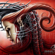 Gothic Fantasy Illustration " Queen Evil"  art for licensing  / licensing artist