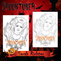 Frankenstein`s Bride / Spooktober Coloring Page / Gothic Fantasy von Sarah Richter 