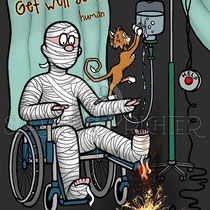 Greeting Card "get well soon" art for licensing  / licensing artist