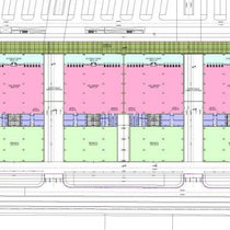 Area Commerciale Integrata in Foggia - Medie strutture di vendita - Layout funzionale e distributivo corpi a schiera