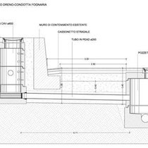 Completamento consolidamento costone roccioso in Motta Sant'Anastasia - Particolare collegamento tubo dreno 