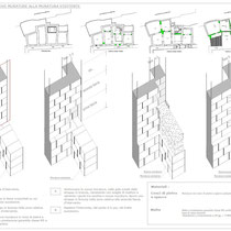 Corpi annessi al Palazzo Sgadari di Gangi - Elaborato consolidamenti murari