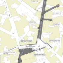 Riqualificazione urbana Acicatena - Spazi urbani - Planimetria pavimentazioni 2° tratto