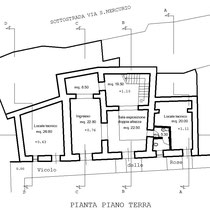 Corpi annessi al Palazzo Sgadari di Gangi - Pianta piano terra