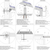 Scuole Materna S. Anna di Santa Caterina Vill.sa - Particolari costruttivi pensilina d'ingresso