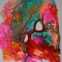 lucky charm 3                      30x30           2022           Acryl/Tusche auf Holz