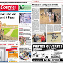 Répétitions à l'ENE de Saumur avec la compagnie Noroc aux côtés de Jacques Ferrari, Nicolas Andreani, Mathias Lang et Sandra Tronchet. Courrier de l'Ouest, Saumur - 18 Novembre 2013 
