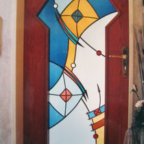 Auftragsarbeit für einen Innentür, bei der ich das ganze Türblatt zersägen durfte.