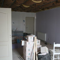 Stockage de matériaux dans la chambre Parme du Blockhaus de domleger