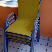 4 chaises Jaune de Jardin - 40 €