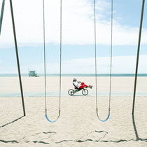 Santa Monica beach la bicyclette 