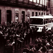 Recibimiento al Villosa campeón que logró el primer ascenso a Tercera en 1954.
