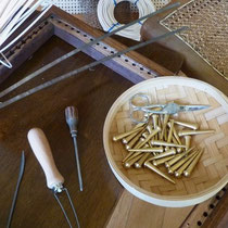 les outils de l'artisan canneur