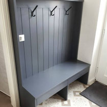 Flursitzbank und Gästegarderobe, Taubengrau